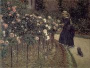 Gustave Caillebotte Roses-The Garden in Petit-Gennevilliers oil painting reproduction